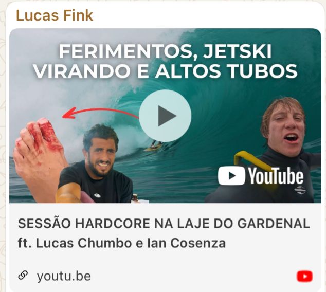 Ferimentos, Jetski Virando e Altos Tubos: Lucas Fink Lança Vídeo Épico na Laje do Gardenal
