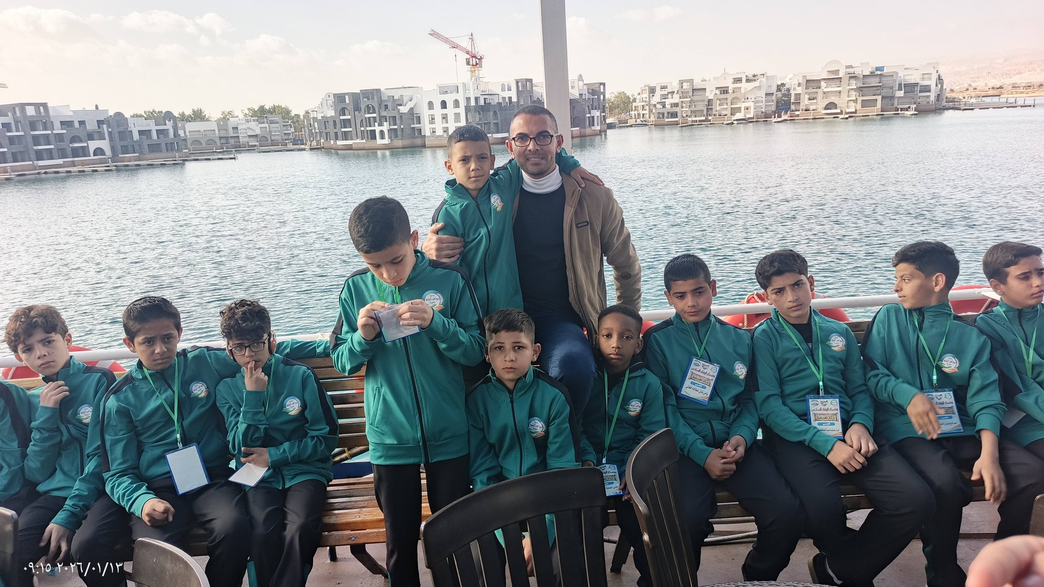 The orphaned children are walking around and playing in Aylia City in Aqaba.