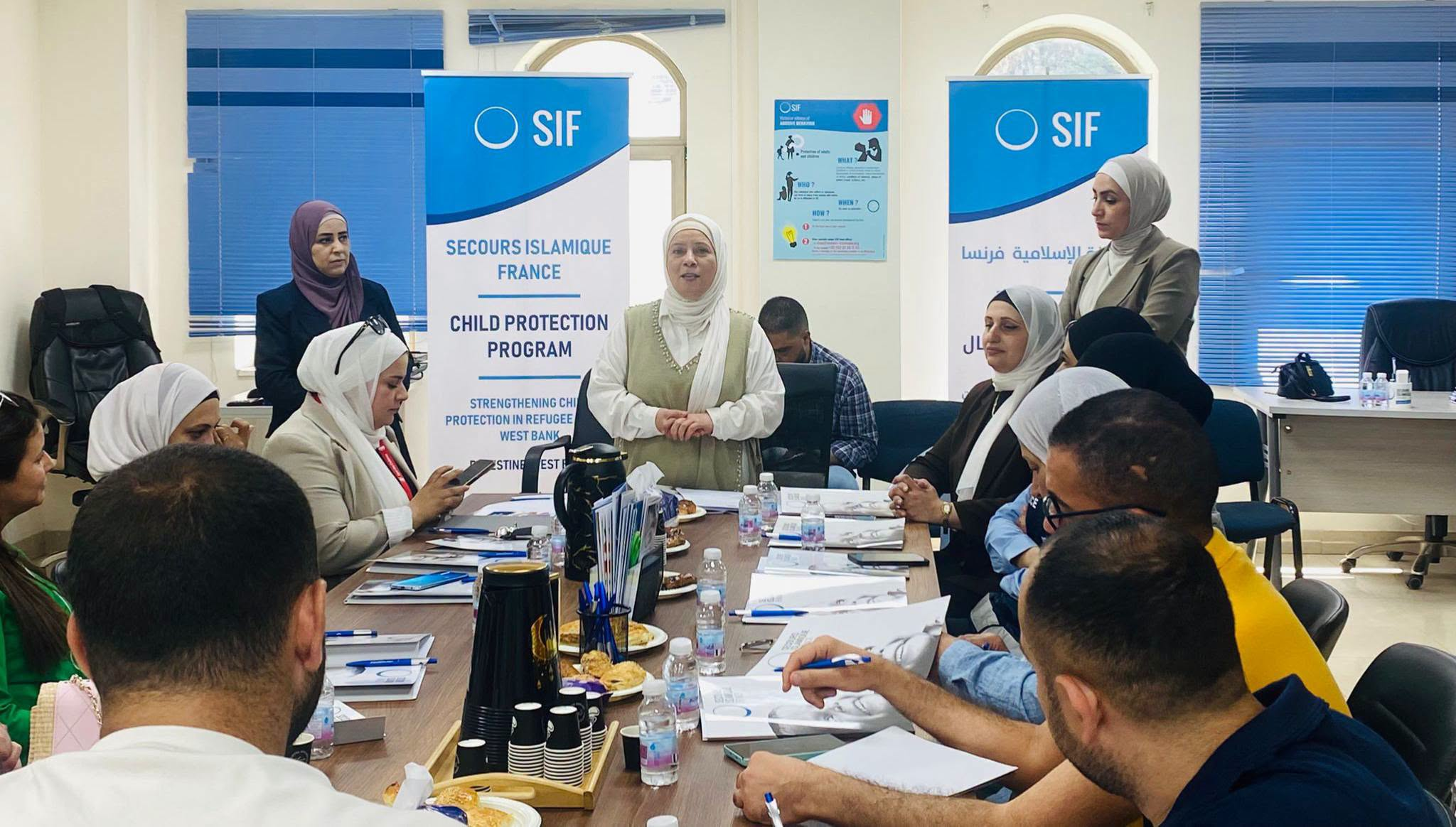 Mr. Ibrahim Haboush, Director of Public Relations at the Palestinian Children's Enrichment Association, participated in the periodic meeting of directors of the Child Protection Network, hosted by French Islamic Aid in Nablus city. - 3