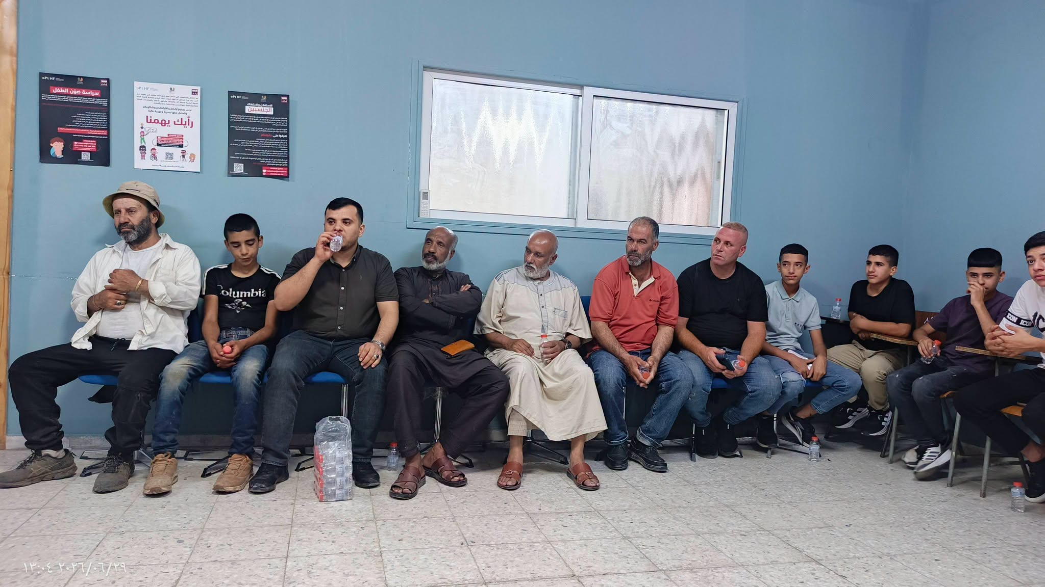 An awareness-raising session titled “Preparing for Protection in Times of Conflict” targeted men