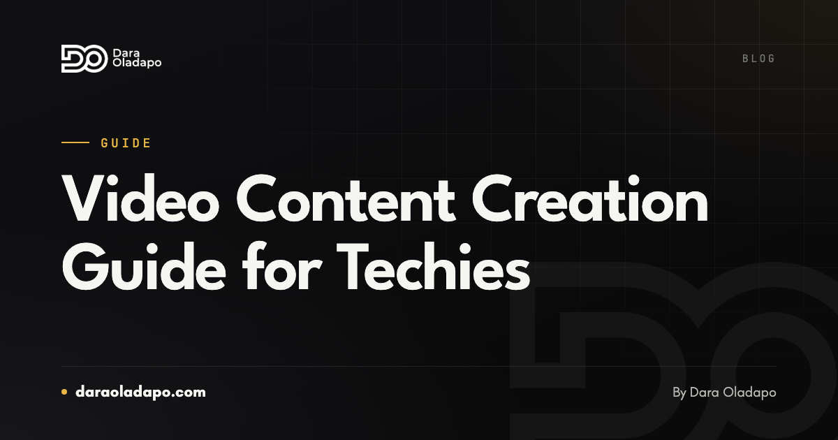Cover image: Video Content Creation Guide for Techies