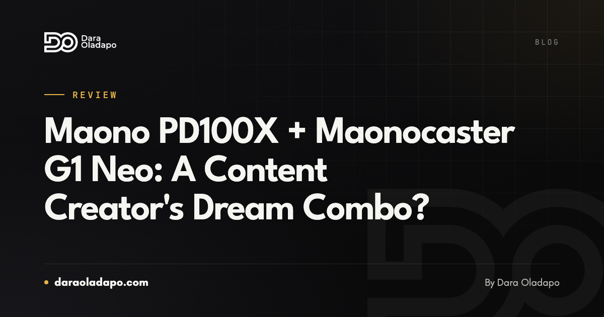 Cover image: Maono PD100X + Maonocaster G1 Neo: A Content Creator's Dream Combo?