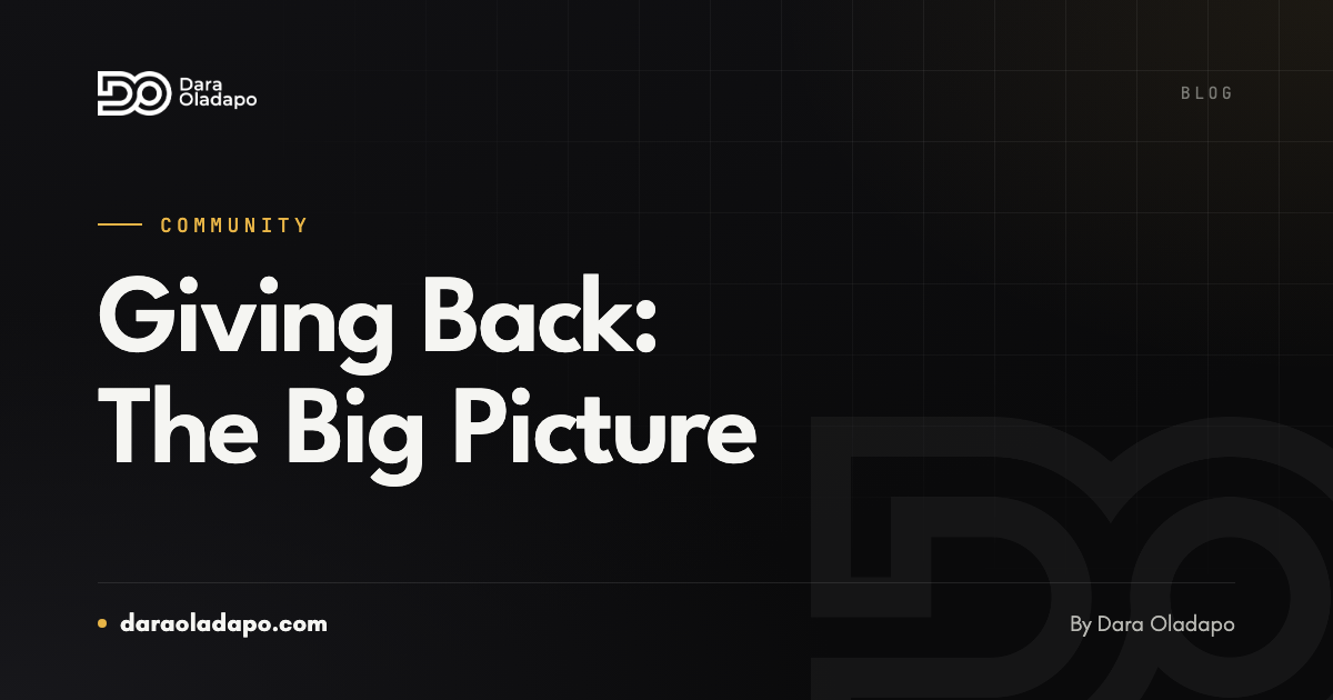 Cover image: Giving Back: The Big Picture
