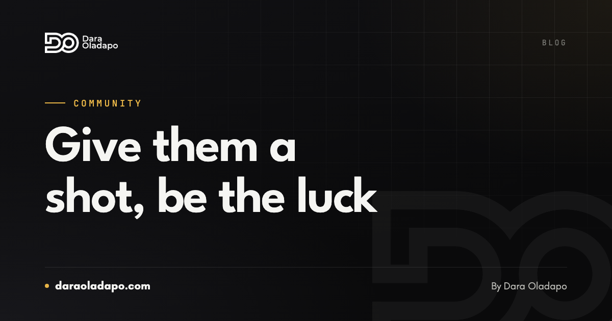 Cover image: Give them a shot, be the luck