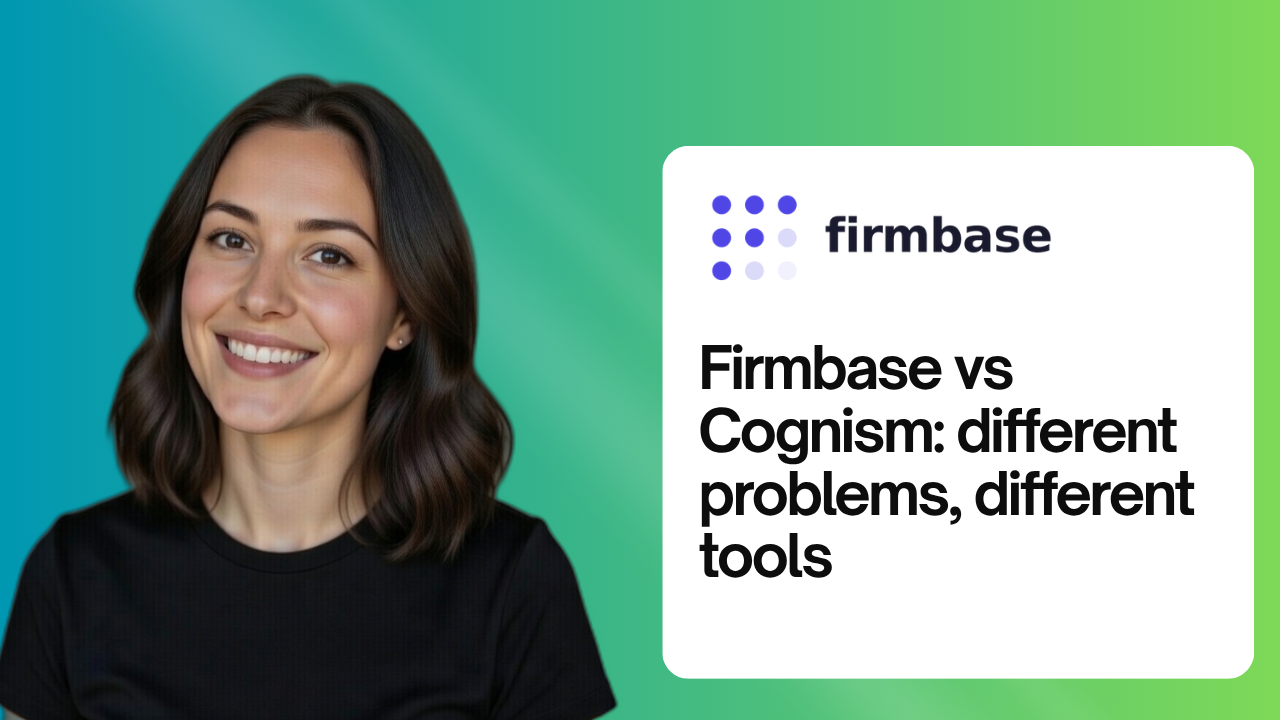 Firmbase vs Cognism: different problems, different tools
