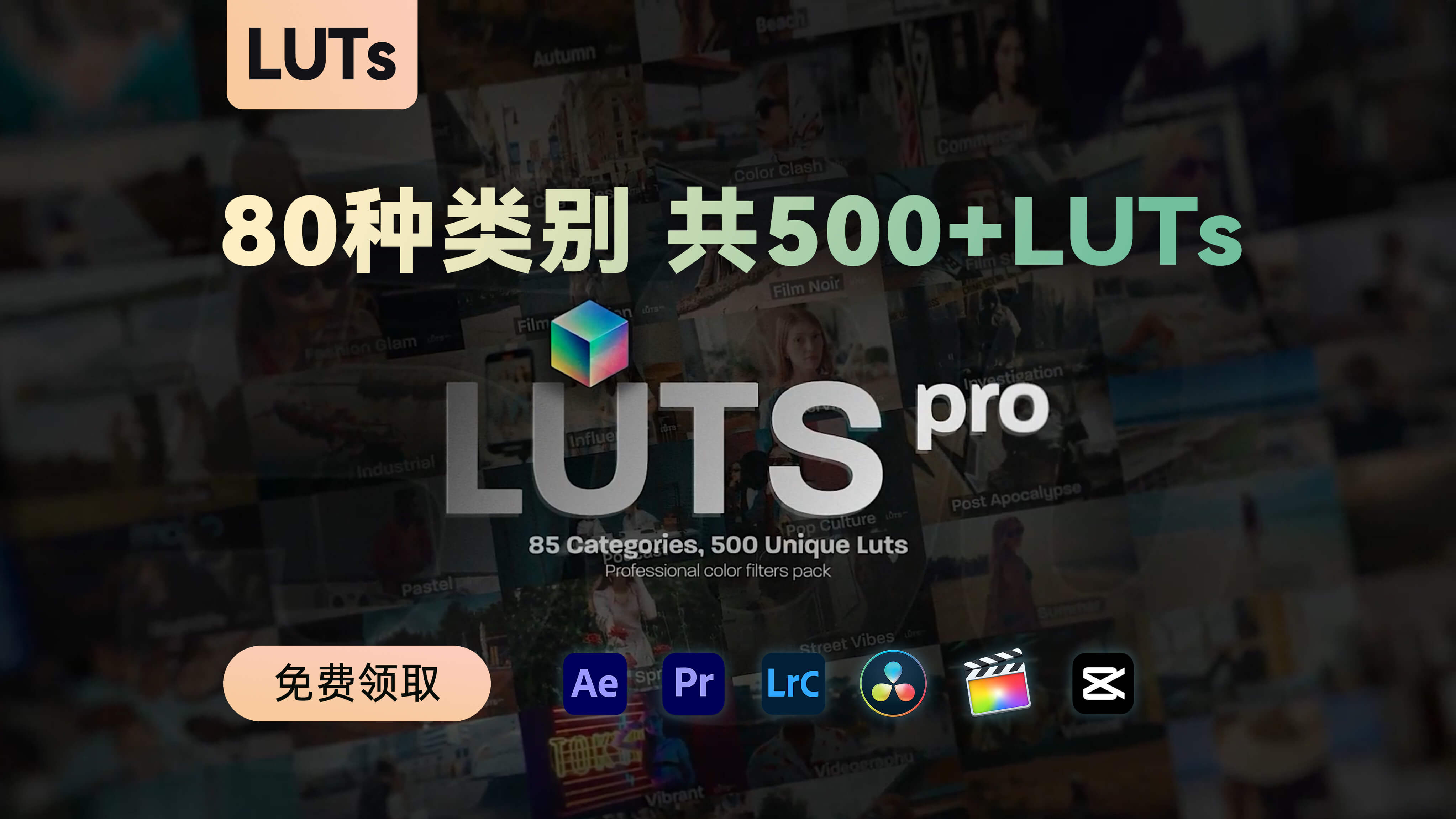 🎨【专业调色】500+ LUTs Pro,专业调色必备!