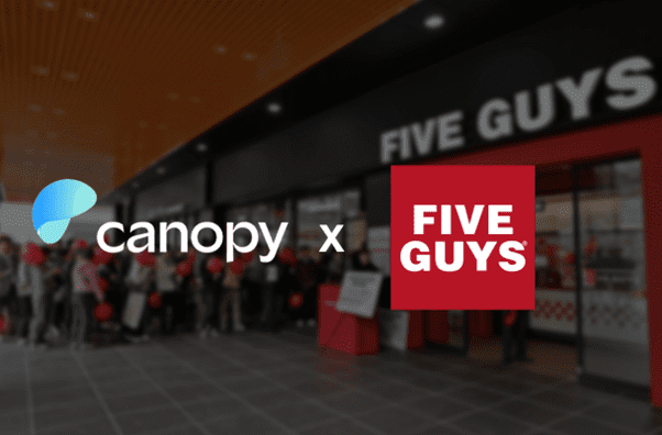 파이브가이즈 전 매장에 캐노피 정식 도입