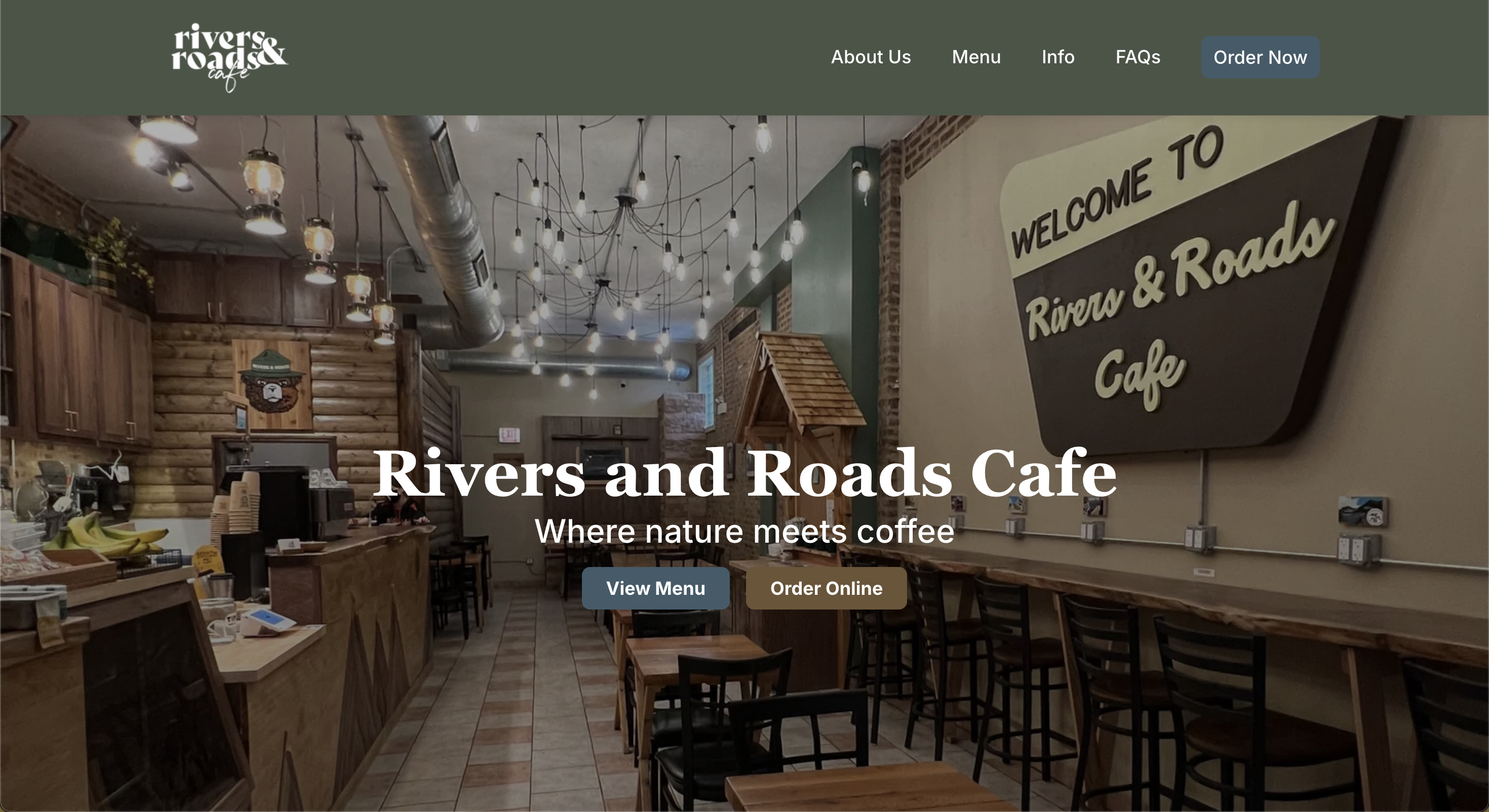 Screenshot of Rivers and Roads Cafe