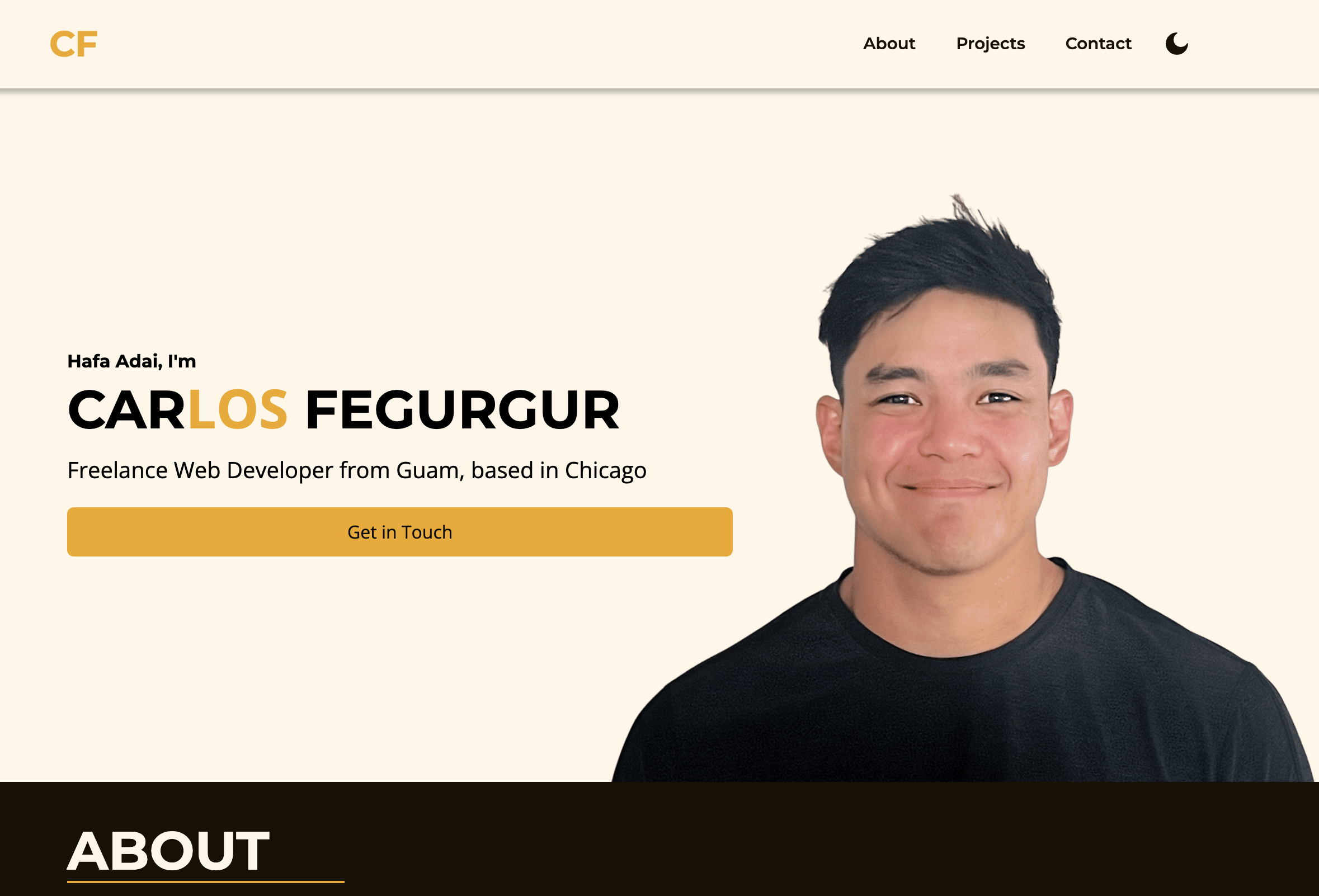 Screenshot of Portfolio