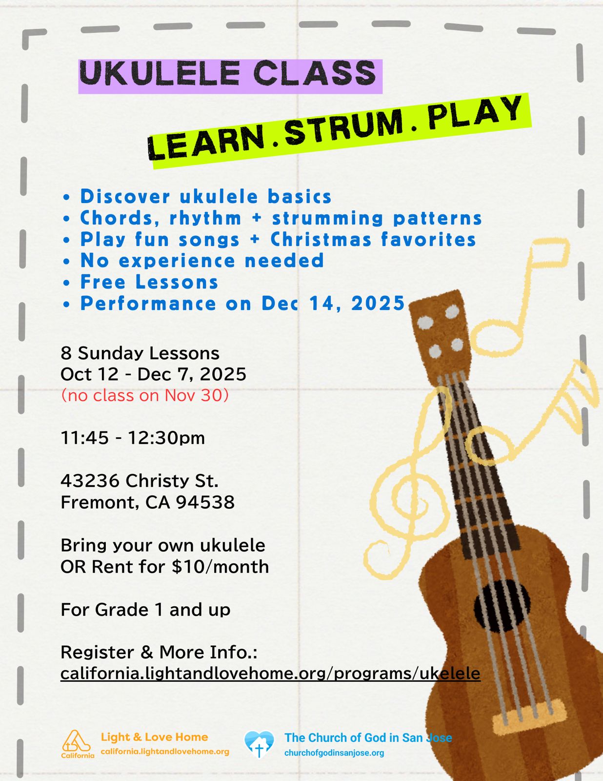 Register for our Ukelele Class!