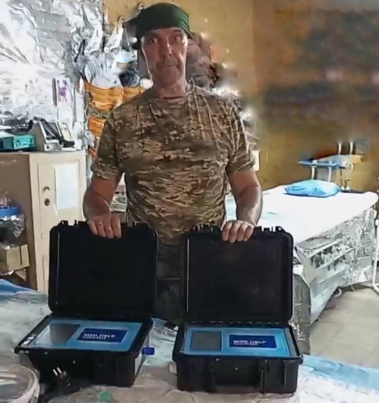 Two lung ventilators for medics of the 31st Brigade
