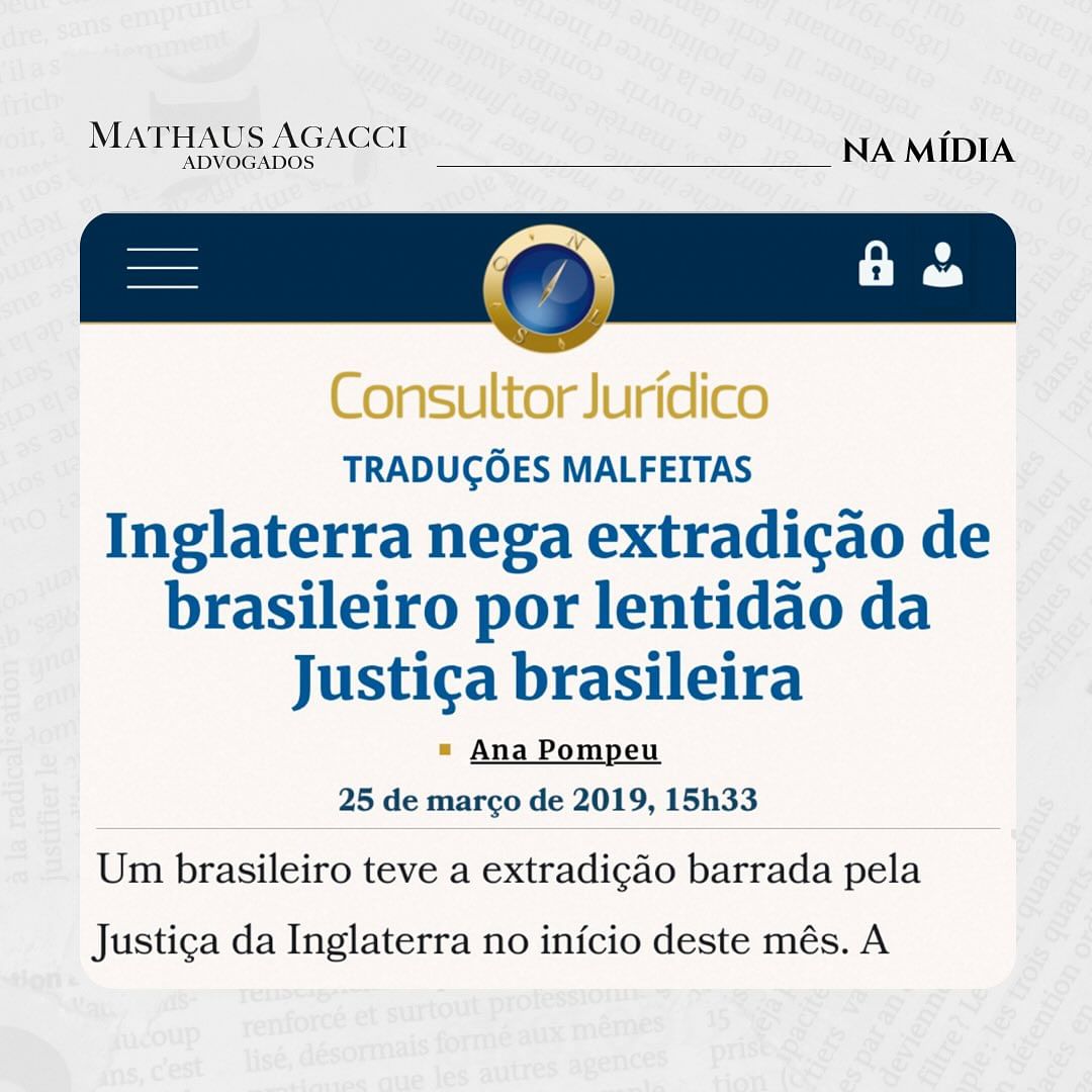 A combativa e efetiva atuação do sócio fundador do escritório, Dr. Mathaus Agacci…