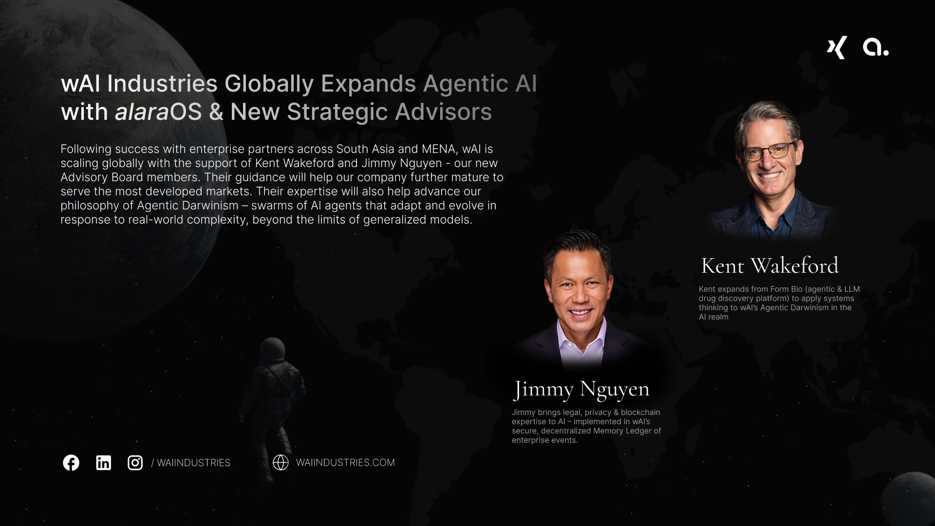 wAI Accelerates Global Expansion of Agentic AI with Industry
Leading alaraOS and New Strategic Advisors