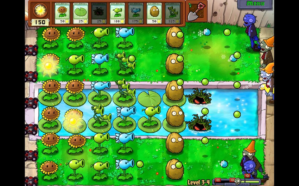 Plant vs. Zombies, source.