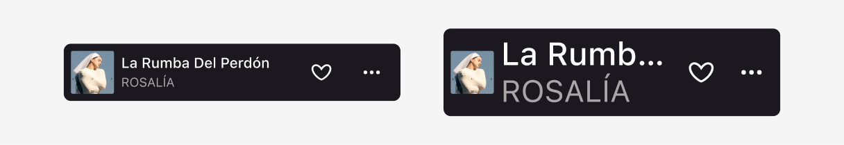 The default layout allows up to 16 characters. At larger text sizes, only 6 remain visible