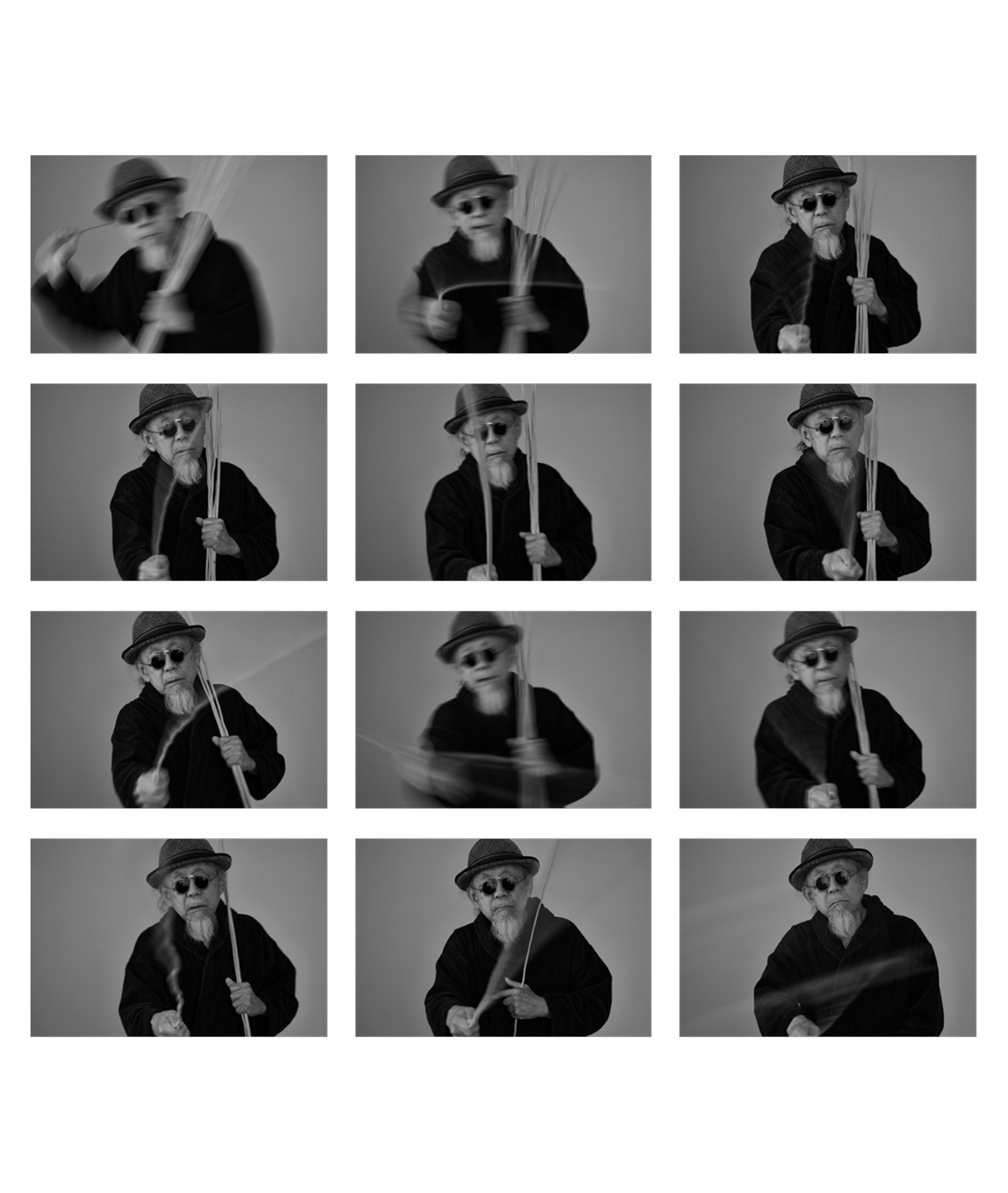 ‹Whoosh of Bush Clover (Whip)›, 2025, 아카이벌 피그먼트 프린트, 33.5 × 23.5 cm (12점 연작), Ed. unique, A.P. 1