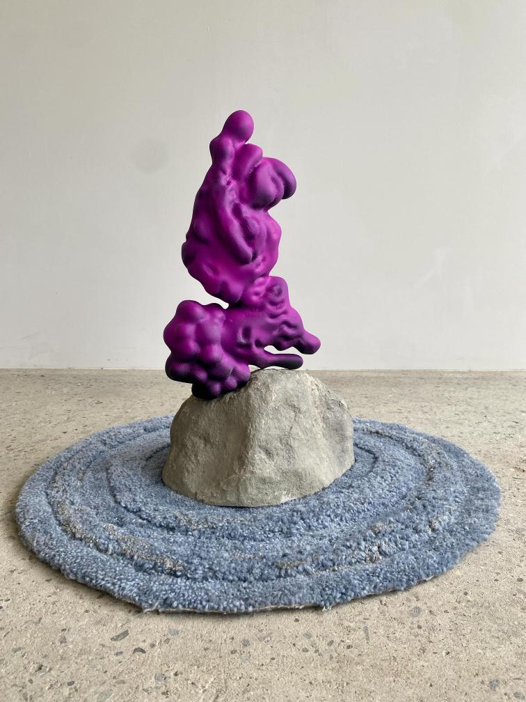 ‹Elements›, 2023, 3D 프린팅된 나일론, 혼합 매체, Ø45.7 × 61 cm