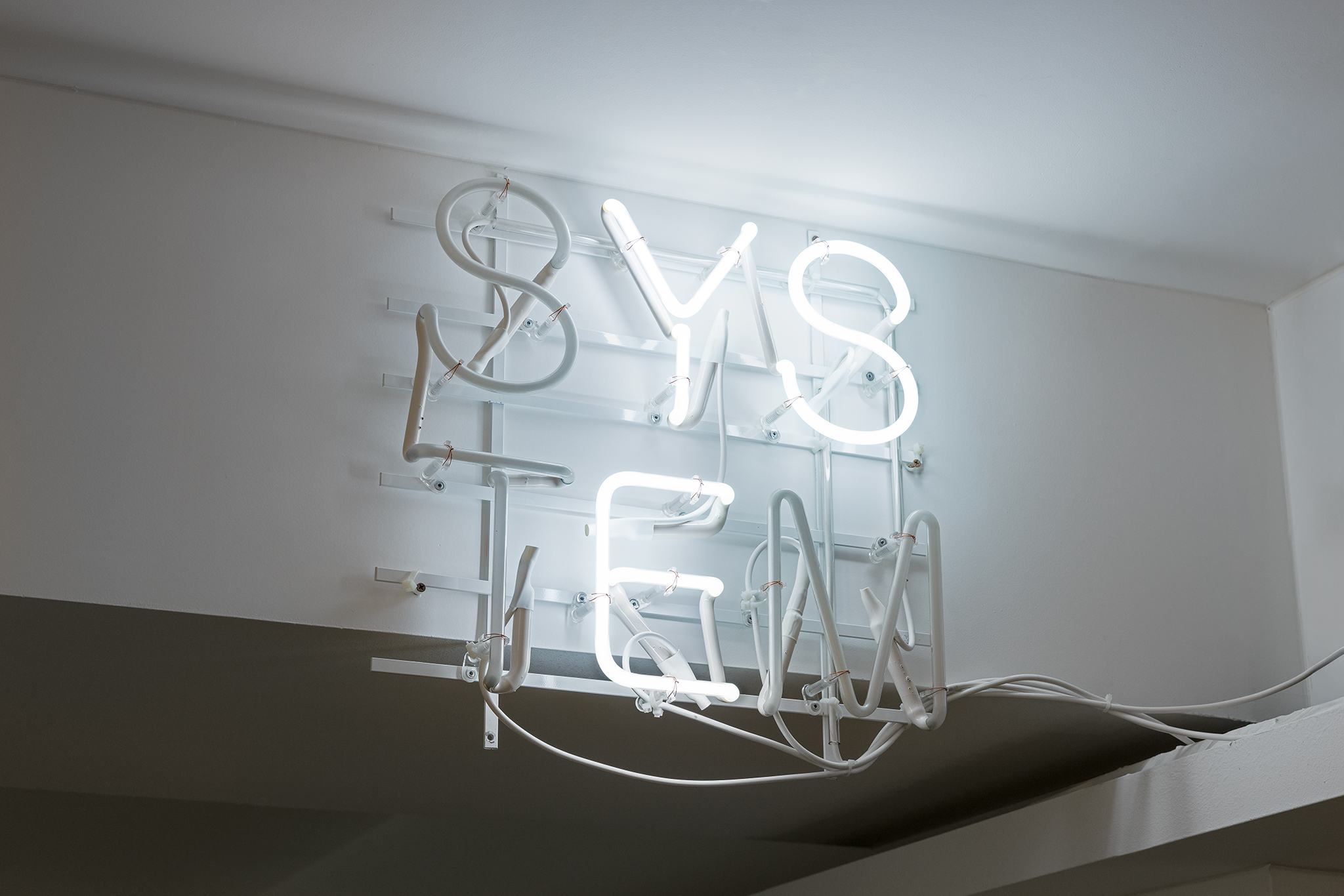 ‹예스, 시스템›, 2024, 네온, 40 × 37 cm