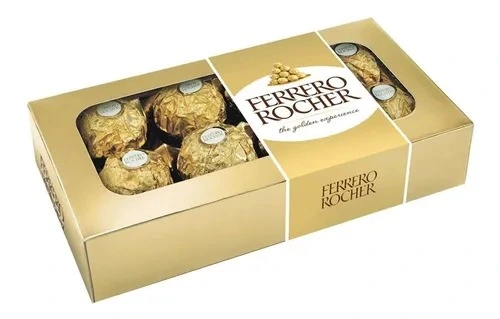 Caja De Ferreros Cantidad X8 — Agradecimientos. Arreglo floral de Flores Les Roses con envío a domicilio en Bogotá.