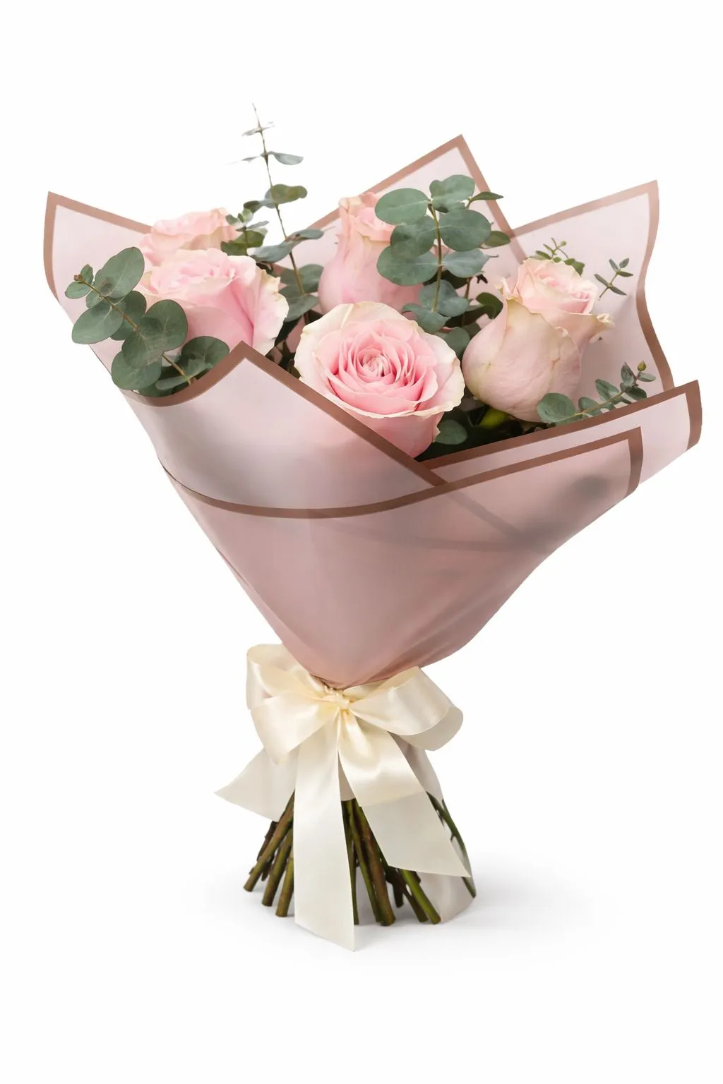 Flores En Ramo De Rosas Rosadas X6 — Romance. Arreglo floral de Flores Les Roses con envío a domicilio en Bogotá.