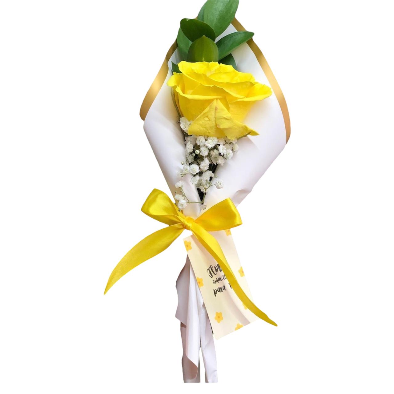 Flor amarilla — Agradecimientos. Arreglo floral de Flores Les Roses con envío a domicilio en Bogotá.