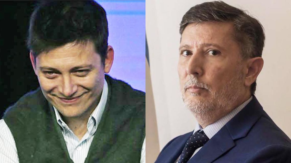 "Secretos. El asesor Santi y el jefe de la SIDE, Cristian Auguadra." (Diario Perfil)