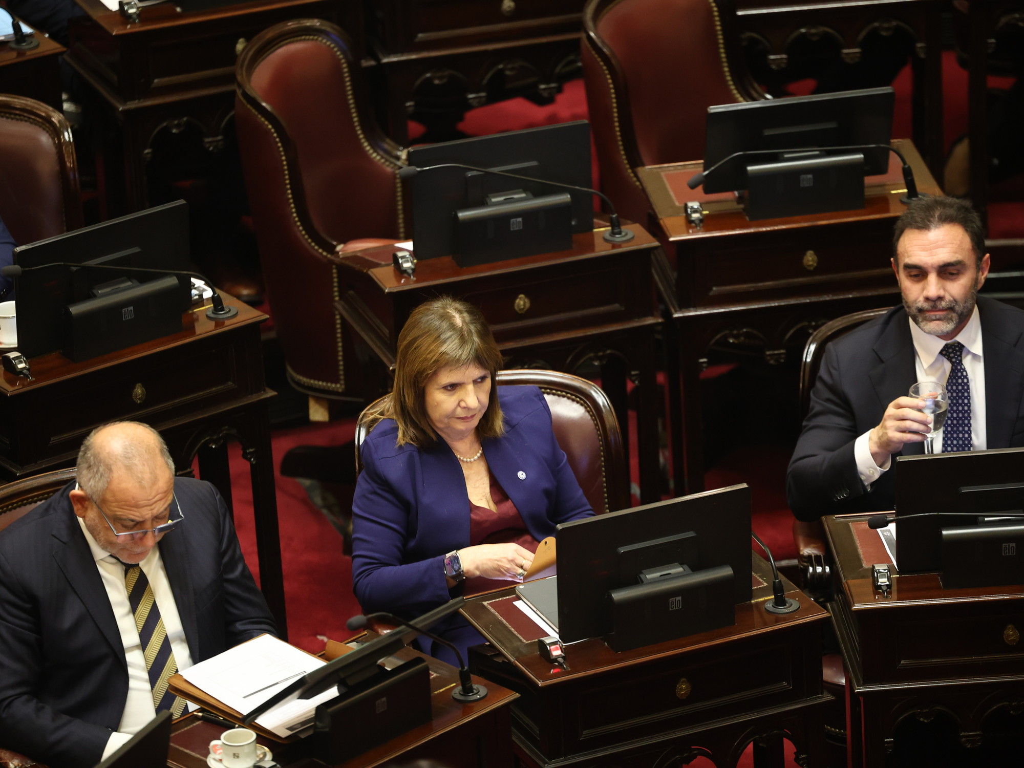"Patricia Bullrich activa otra semana en el Senado con la reforma del Banco Central y Zona Fría en la mira." (Clarín)