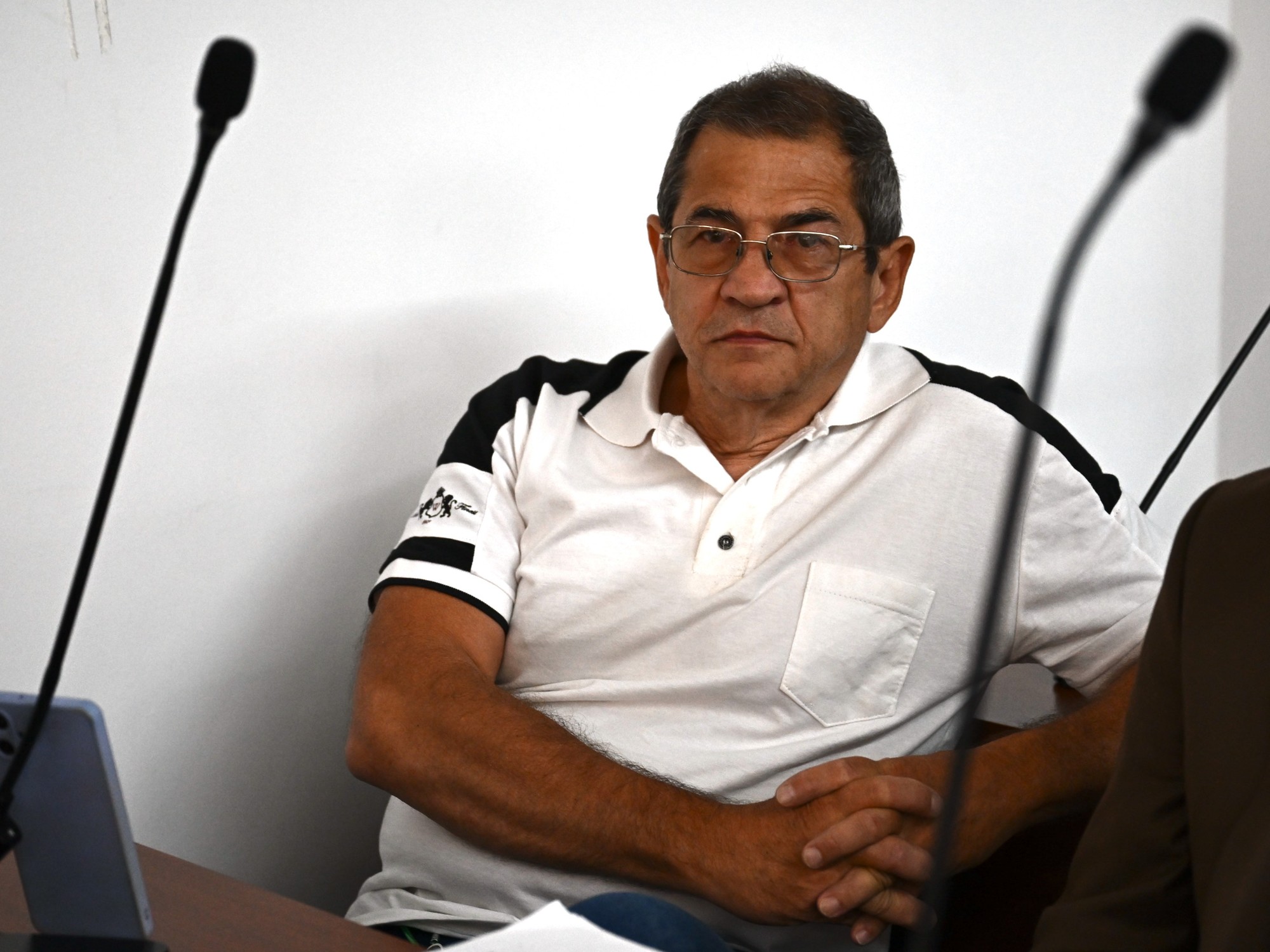 "Sergio Schoklender, durante una de las audiencias del juicio por el caso Sueños Compartidos." (Clarín)