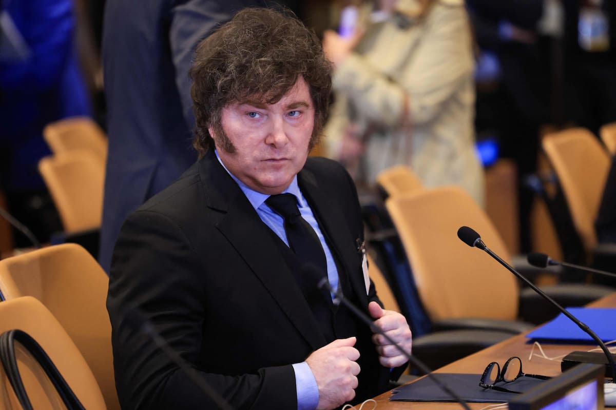 El presidente Javier Milei, en la sesión del Escudo de las Américas, en Nueva York (La Nación)