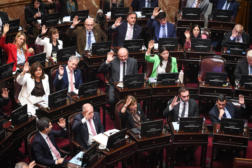 "Senadores oficialistas y aliados votaron a favor los cambios a la Carta Orgánica del BCRA." (TN)