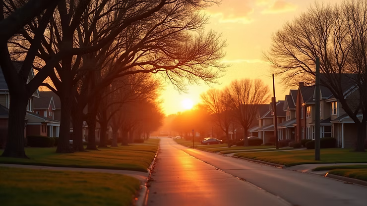 A serene Euless neighborhood showcasing well-maintained homes