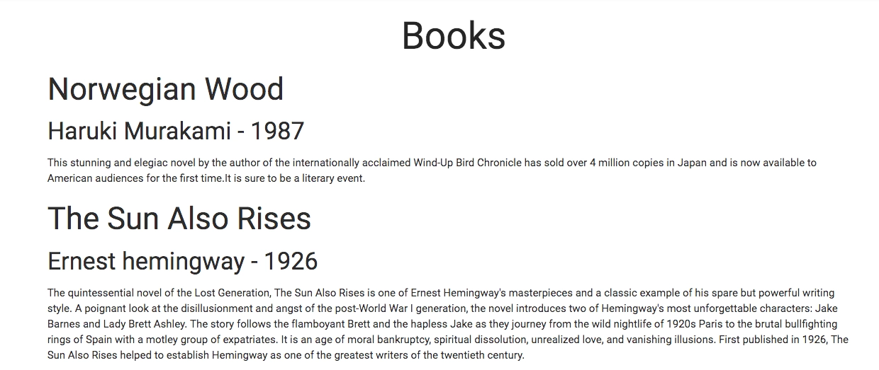 Books template