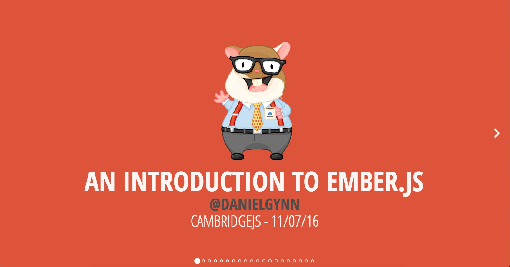 Ember.js talk introduction slide