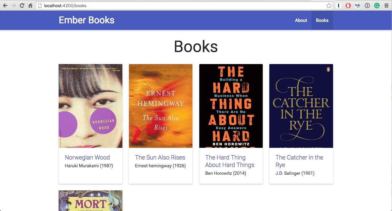 Books app with components