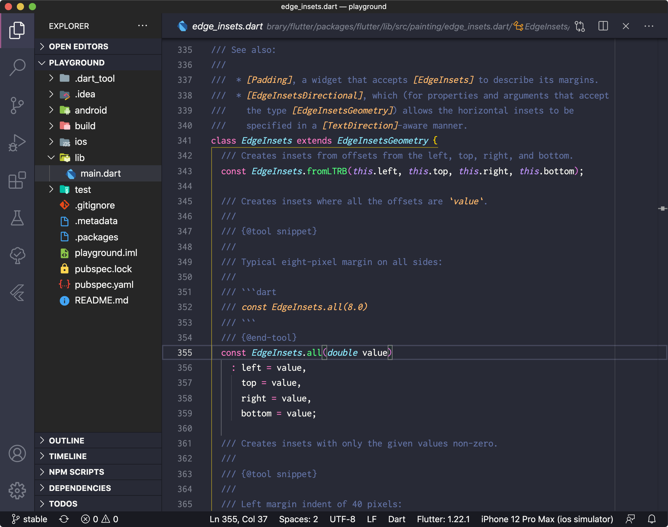 <span class="font-semibold">↑ VSCodeでEdgeInsetsの仕様を確認できる</span>