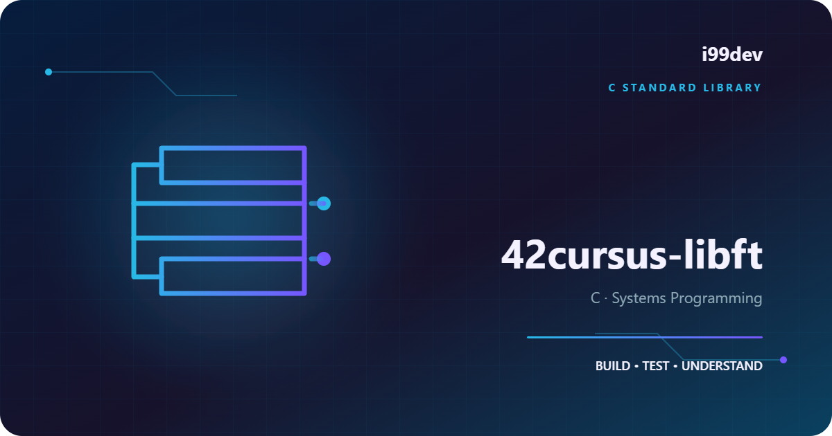 42cursus-libft — إعادة بناء مكتبة C القياسية