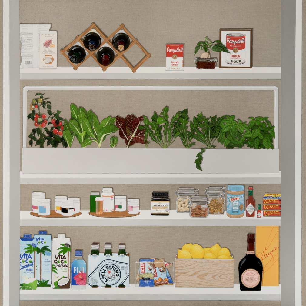 Pantry4, 2024, Acrylic on Linen, 120x120cm, Chung Sooyoung Credits: Hakgojae Art Center
