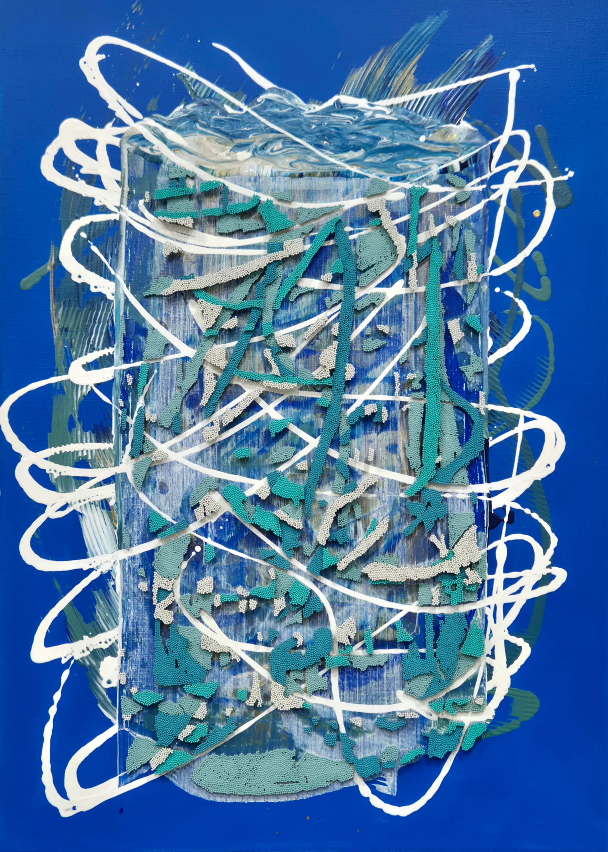 채움(Filling)-26, pin on canvas, 65x91x5cm, 2025