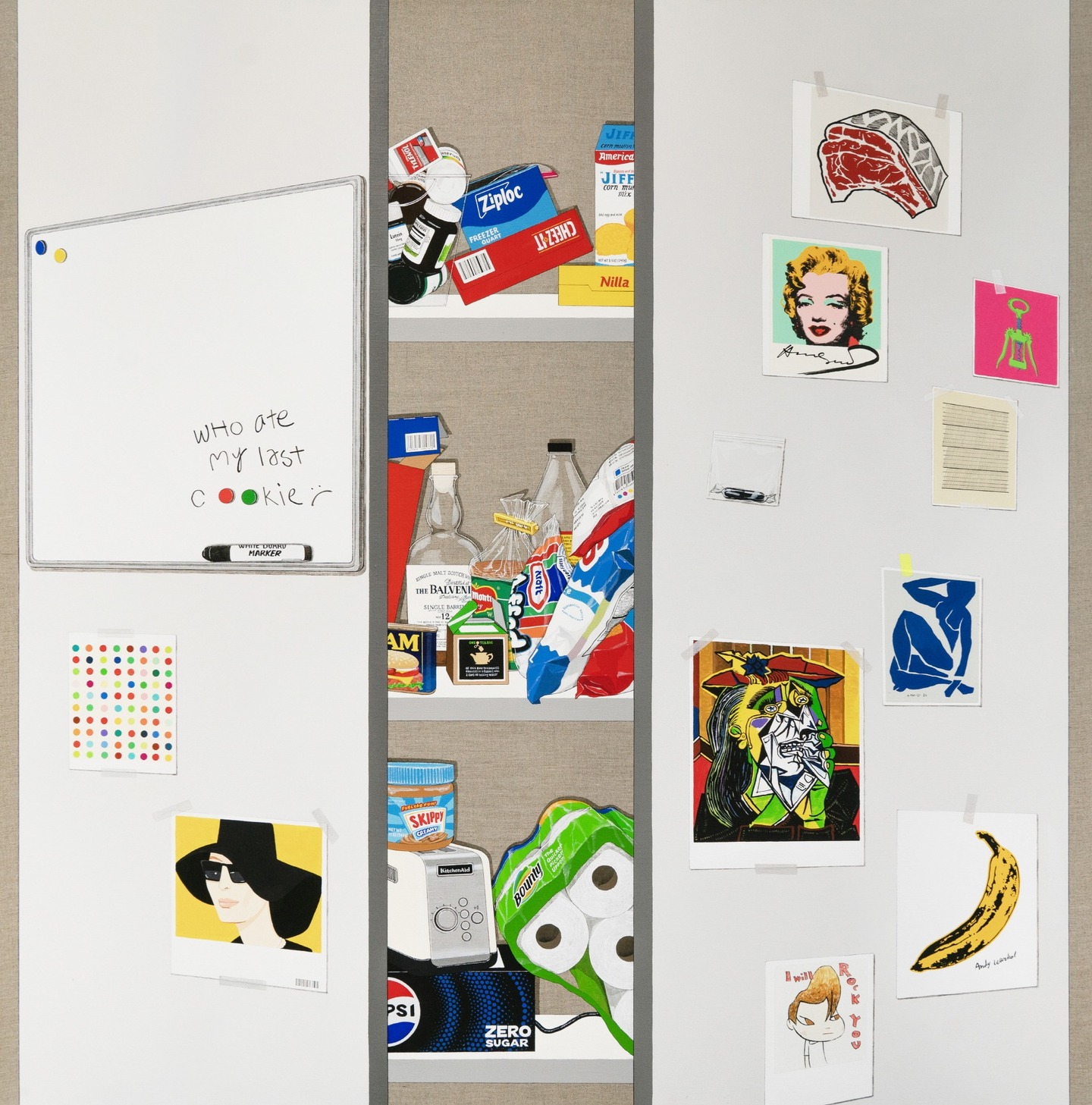 Pantry7, 2025, acrylic on linen, 120x120cm, Chung Sooyoung Credits: Hakgojae Art Center