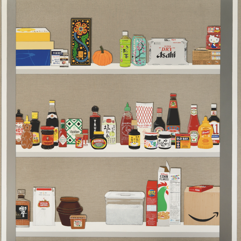 Pantry5, 2024, Acrylic on Linen, 120x120cm, Chung Sooyoung Credits: Hakgojae Art Center