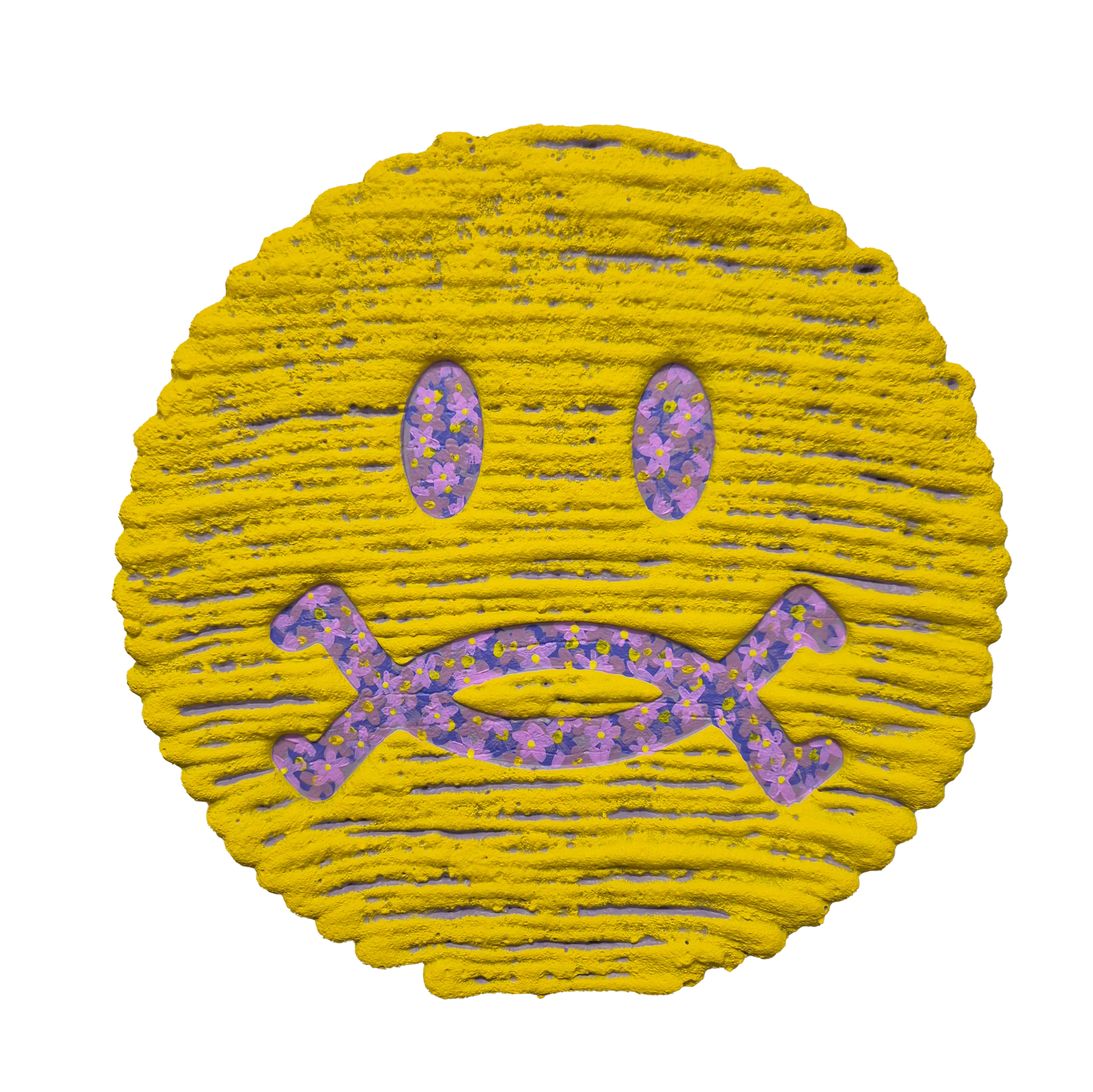 Smiler-1, Acrylic, Foam on canvas, 30cm, 2025