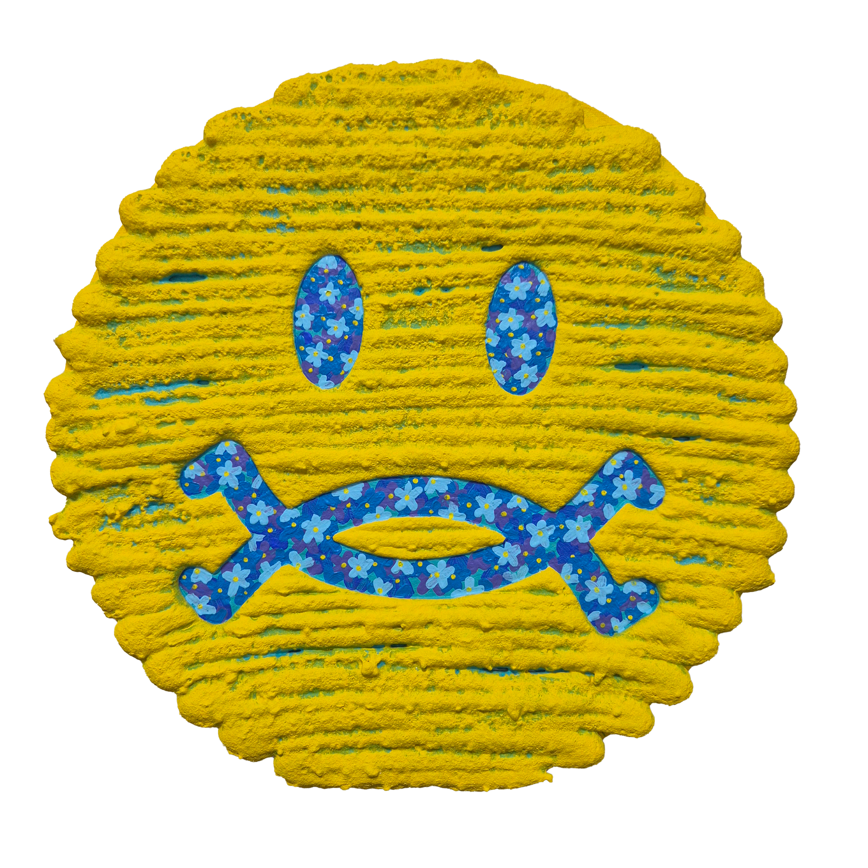 Smiler-3, Acrylic, Foam on canvas, 30cm, 2025