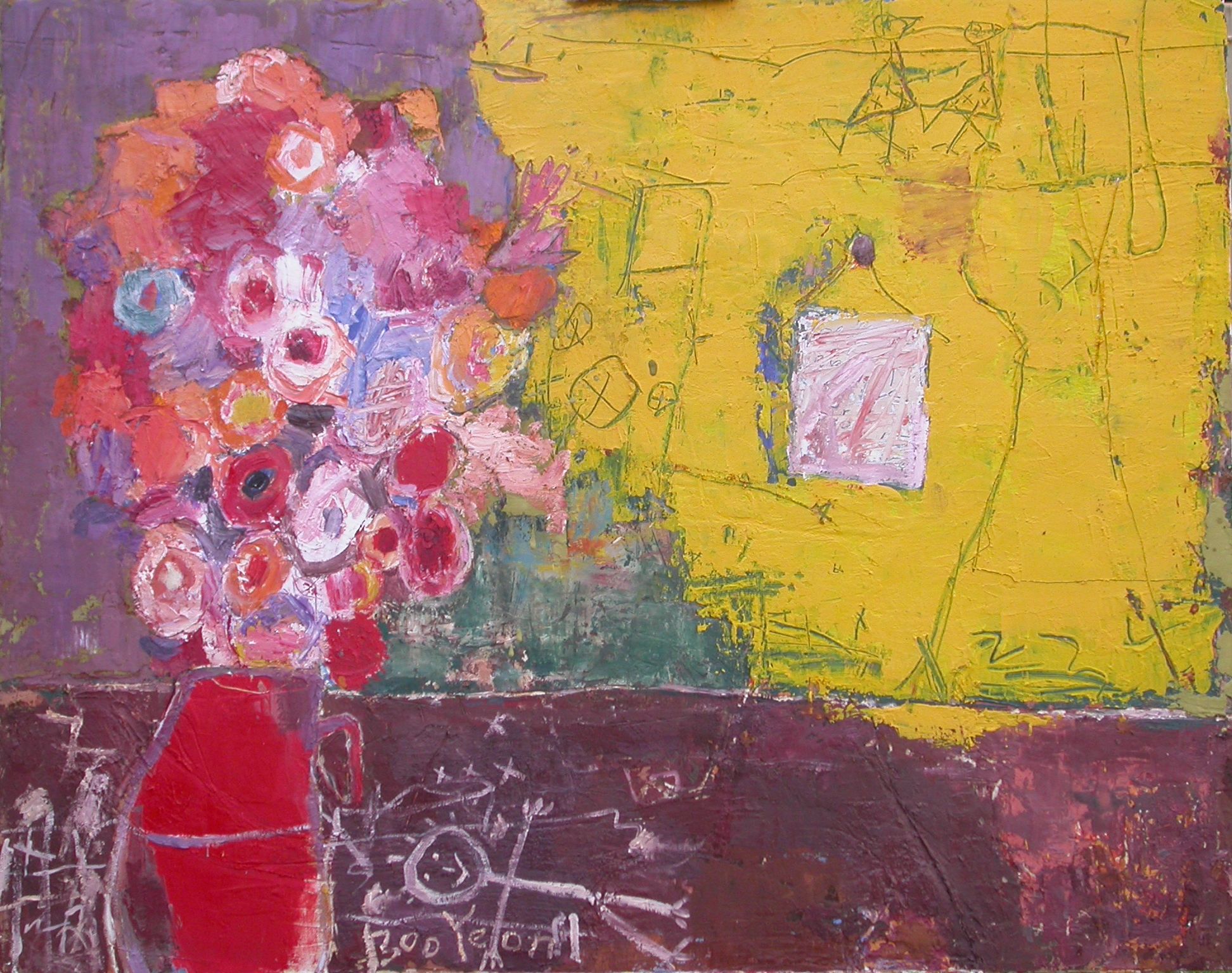 김부연, 벽 앞의 꽃(Fleurs devant le mur)