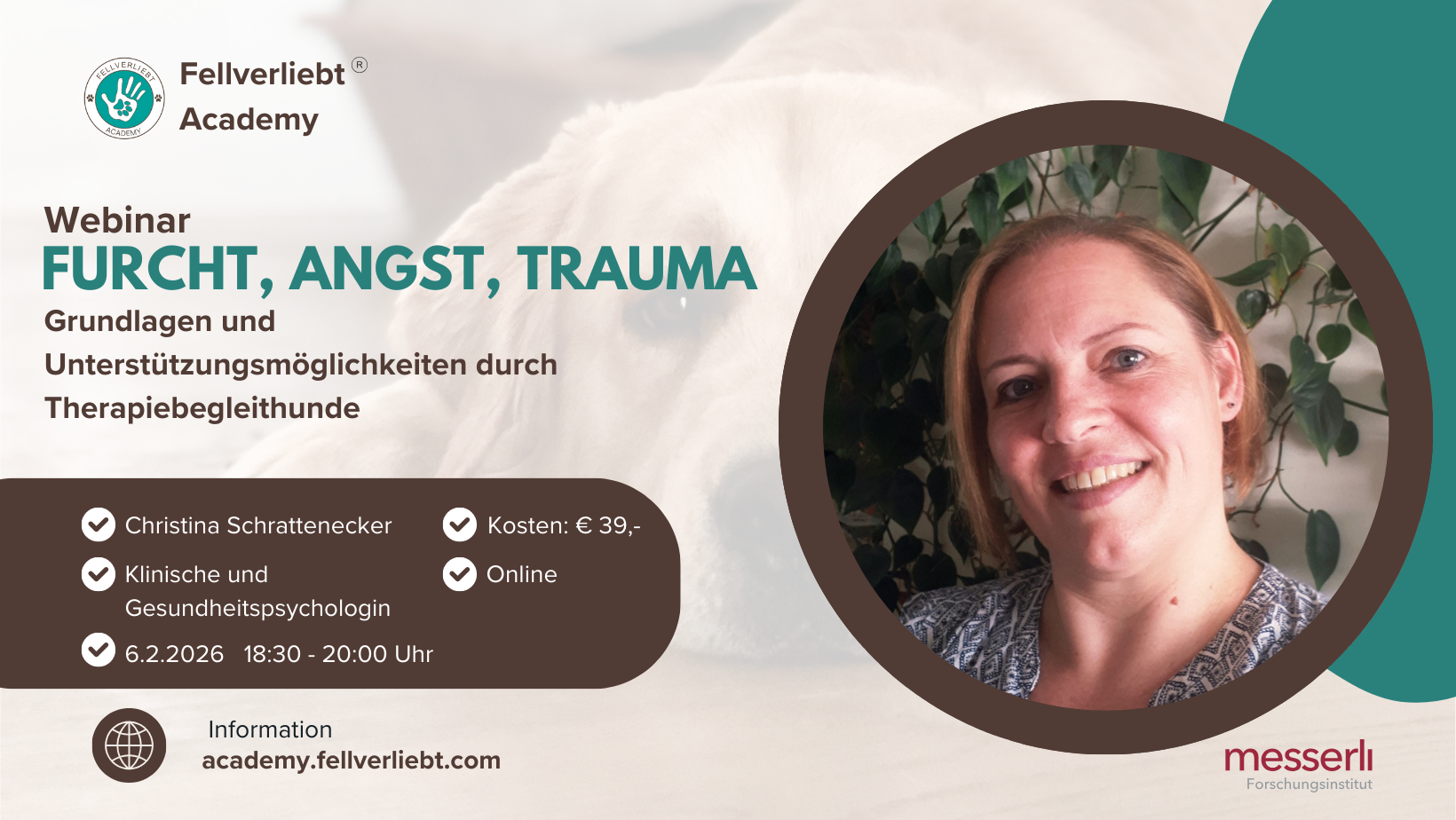 Furcht, Angst, Phobie,Trauma - Grundlagen und Unterstützungsmöglichkeiten durch Therapiebegleithund