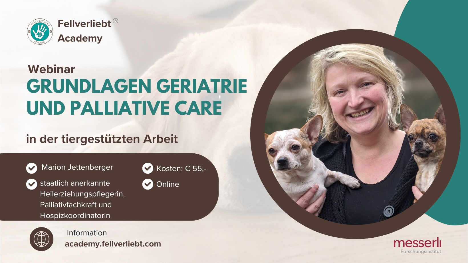 Grundlagen der Geriatrie und der Palliative Care in der Arbeit mit Therapiebegleithunden