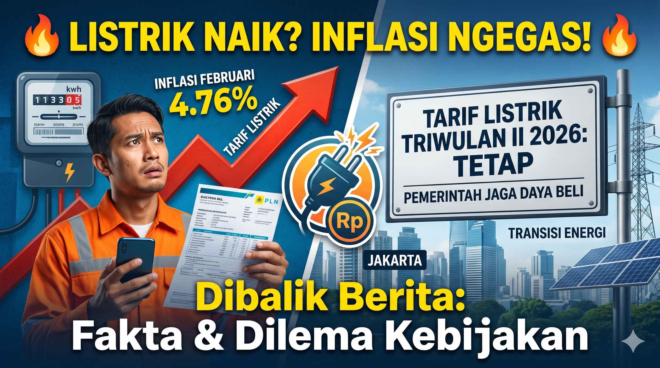 Paradoks Listrik 2026: Antara Jebakan Inflasi 4,76% dan Ambisi Kedaulatan Energi di Selat Hormuz