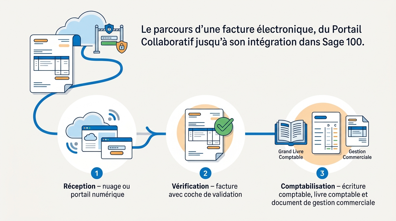 Guide de réception et traitement des factures électronique dans Sage 100