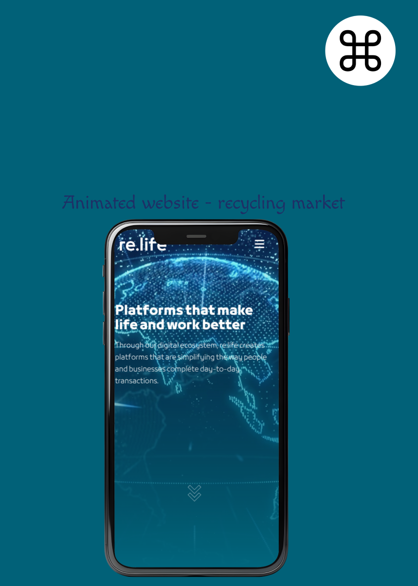 Animated website recycling market