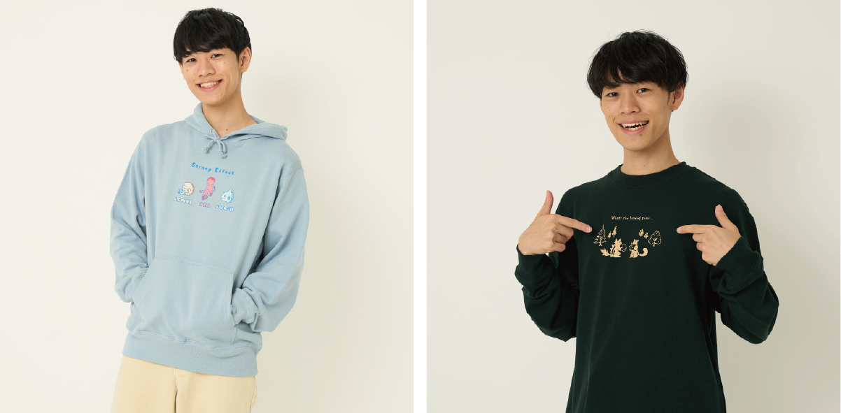 QuizKnockの東問と東言が初めての商品企画! 通販サイト「QurioStore」から「ストループ効果」と「構文木」をモチーフにしたパーカーとスウェットが新登場!の画像