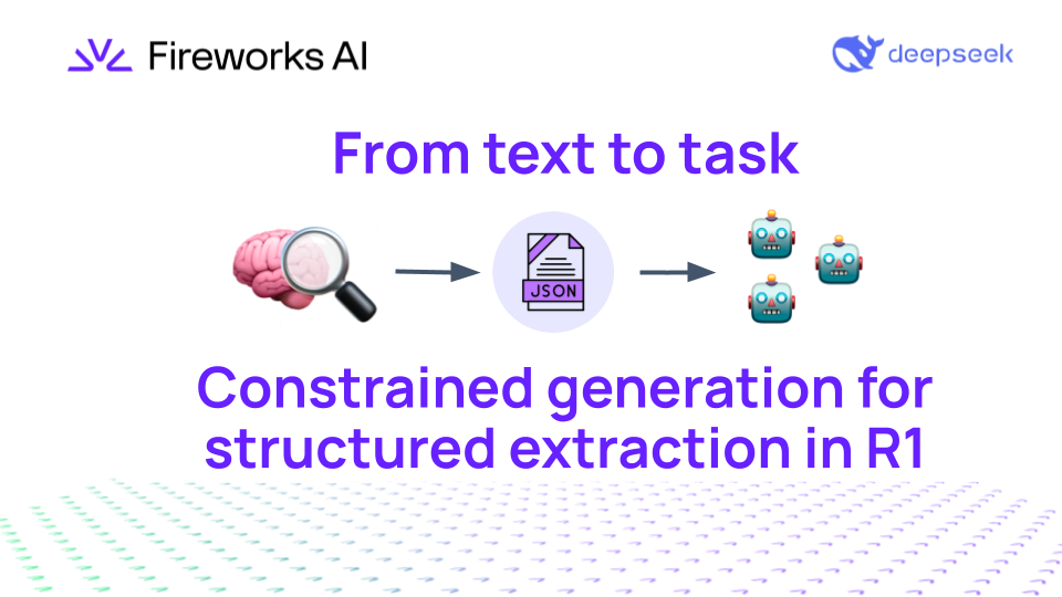 From text to task: Constrained generation for structured extraction in R1